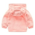 thumbnail image 4 of GYRATEDREAM Toddler Girls Boys Polar Fleece Jacket Hooded Zip Up Coat Warm Autumn Winter Long Sleeve Thick Warm Outerwear, 4 of 4