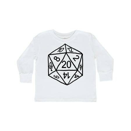 

Inktastic 20 Sided White Dice Gift Toddler Boy or Toddler Girl Long Sleeve T-Shirt