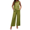 thumbnail image 1 of Birdeem Blouses pour Femmes Mode Femmes Col Rond Décontracté Tops Sans Manches Ensembles Pantalons Longs, 1 of 12