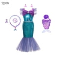 thumbnail image 5 of Disfraz de princesa Jasmine de Disney para niños y niñas, 3 piezas, vestido de Cosplay de Halloween, Elena, sirenita, fantasía, fiesta de Carnaval, 5 of 5
