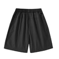 thumbnail image 3 of Men's Stretch Cargo Shorts with Multi-Pocket Elastic Waistband Short Pants Drawstring Ripstop Straight Leg Cargo Shorts Casual Relaxed Fit Wild Outdoor Work Joggers,Black XL, 3 of 3