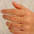 thumbnail image 3 of Turandoss Dainty Layered Initial Charm Bracelet, 3 of 6