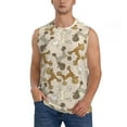 thumbnail image 2 of Goofa Cartoon Poodle Dog Printed Men's Sleeveless T-Shirt - Athletic Gym Workout Tank Top for Men - Moisture-Wicking, UPF 30+ Quick-Dry Muscle Tee-X-Large, 2 of 8