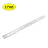 12-inch (30cm) Stainless Steel Straight Ruler Inches and Metric Scale 5 Pack