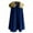 Blue, variant on Plus Size Cloak Coat For Men, Men's Winter Warm Gothic Wool Faux Fur Collar Long Cape Cloak Vintage Loose Coat Black S