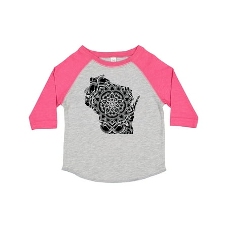 

Inktastic Wisconsin Silhouette Mandala Gift Toddler Boy or Toddler Girl T-Shirt