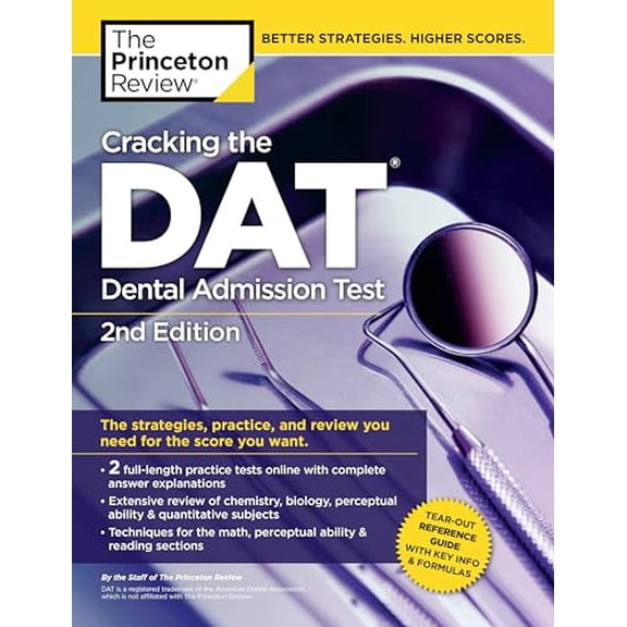 Pre-Owned Cracking the DAT (Dental Admission Test), 2nd Edition (Paperback) 1524758469 9781524758462