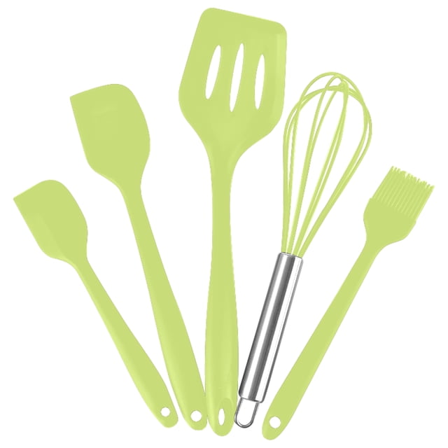 5PCS Kitchen Cooking Utensil Set Silicone Cooking Utensil Set Non-stick Kitchen Utensils Cookware Set Heat