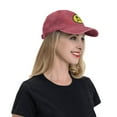 thumbnail image 4 of DouZhe Adjustable Washed Cotton Baseball Cap - Sad Face Prints Vintage Dad Hat Unisex Sports Caps (Red), 4 of 6
