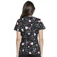 thumbnail image 2 of Cherokee Prints Women Scrubs Top, V-Neck, CK616, S, Tooth Fairy Magic, 2 of 7