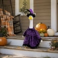 thumbnail image 4 of Sruoe Halloween Porch Goose Outfits, 23 Inch Purple Pumpkin Lace Dress Porch Goose Clothes, Goose Clothes Dress, Duck Sculpture Clothes for Lawn Statue Cement Statue Yard Patio Party Decoration, 4 of 9