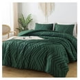 thumbnail image 2 of TiaGOC Comforter King Size Set Dark Emerald Green, 3 Pieces Tufted Vintage Solid Forest Green Bedding Comforter Sets, Fluffy Bed Set (104x90In Comforter & 2 Pillowcases), 2 of 8