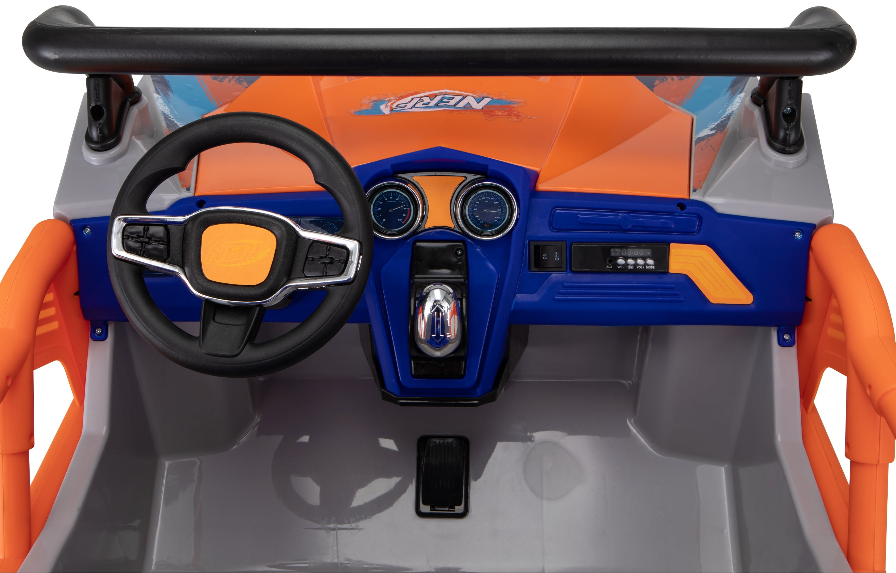 nerf riding car