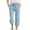 Blue, variant on Girls Pants Kids Summer Plaid Drawstring Capri Trousers Side Pockets Playwear Black 5-6 Years