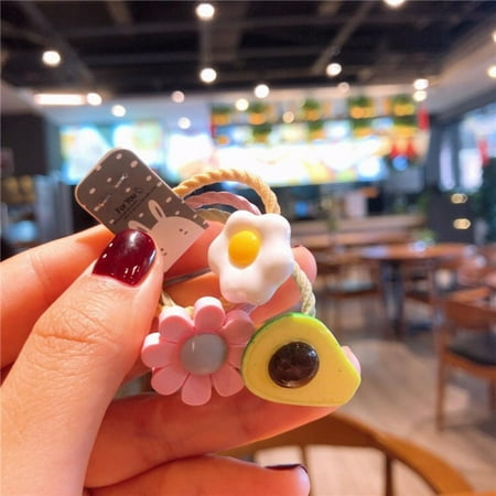 

Bullpiano 3Pcs/set Baby Girl Cartoon Hair Rope Fruit Flower Elastic Headbands Holiday Party Hair Band Headwear Accessories High quality