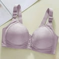 thumbnail image 6 of Aobny Lounge Bras for Women Gray for Older Front Clasp Bralette Nylon S-XXL Women Bras,40/90, 6 of 6