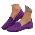 thumbnail image 3 of Bmisegm Women Casual Shoes Fashionable New Pattern Solid Color Simple Flat Bottom Round Toe Lightweight Breathable and Comfortable Casual Shoes for Women Purple 41, 3 of 9