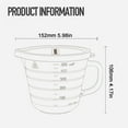 thumbnail image 3 of White 15*11 Cm Glass Cooking Cup with Graduated Spout， Modern Glass Measuring Cup Microwave Baking Bowl with Handle Capacity Metric Markings Transparent Pour Spout Kitchen for Cooking Mixing Serving, 3 of 8