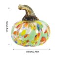 thumbnail image 3 of sruoe Halloween Hand-Blown Glass Pumpkin Light, Multicolor Swirl Tabletop Ornament, Halloween Spooky Accent, Halloween Fall Vibe Decor for Mantel DiningTable Bookshelf Entryway, 3 of 7