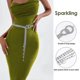 thumbnail image 3 of Women Rhinestone Belt Silver Shiny Diamond Fashion Crystal Ladies Double O-ring Waist Belt For Jeans Dresses, 3 of 5