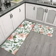 thumbnail image 2 of Pioneer Flower Floral Print Pattern Kitchen Rugs Sets Of 2,Anti Fatigue Kitchen Mat Rugs Non Slip Washable,Decorative Kitchen Floor Mats for Kitchen,Sink,Laundry,17"x30"+17"x47", 2 of 7