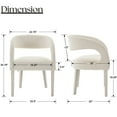 thumbnail image 2 of Dayalane Modern Upholstered Dining Chairs Set of 4, Velvet Barrel Accent Chairs with Open Back and Arms, Comfy Kitchen & Dining Room Chairs with Wood Legs for Living Room/Bedroom,Cream, 2 of 8