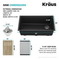 thumbnail image 5 of KRAUS Bellucci Workstation 32 in. Undermount Granite Composite Single Bowl Kitchen Sink in Metallic Black with WasteGuard 1 HP Continuous Feed Garbage Disposal and Accessories, 5 of 12