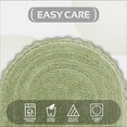 thumbnail image 3 of Better Trends 17" x 24" Oval Shape Bath Mat 100% Cotton Bathroom Rug Water Absorbent Bath Rug Machine Washable (Sage) Lilly Crochet Collection, 3 of 6