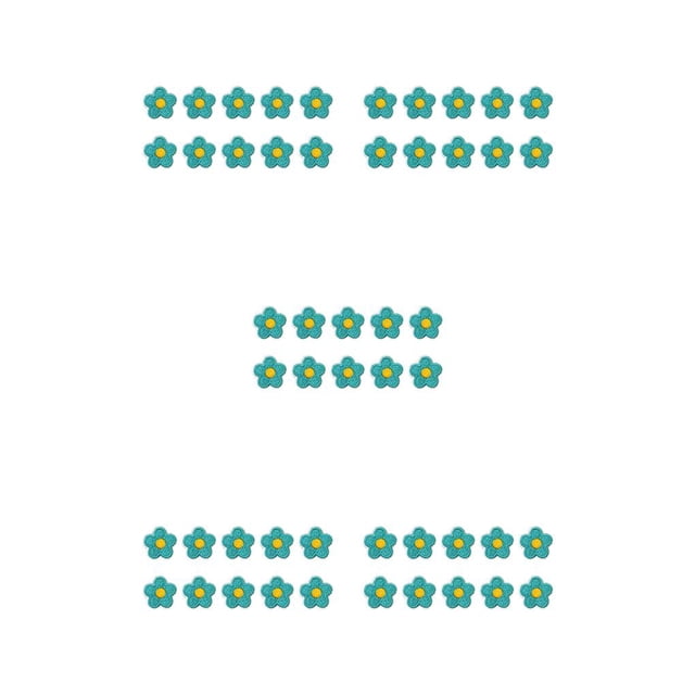 Bewildely Parche de flores para planchar, 10 piezas, sin planchar, práctico, duradero, autoadhesivo, patrón para sombreros, zapatos, Verde 5piezas