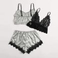 thumbnail image 6 of Lindreshi Lingerie Sets for Women 2pc Set Lace Lingerie Silk Underwear Sleepwear Underwear Pajamas Satin, 6 of 9