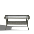 thumbnail image 2 of Unnifurnzi Outdoor Coffee Table-Patio Wicker Coffee Table with Tempered Glass Top and 2-Tier Storage Outdoor Table for Deck Porch Balcony Garden-Gray, 2 of 6