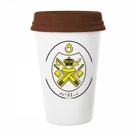 

Malaysia Asia National Emblem Mug Coffee Drinking Glass Pottery Cerac Cup Lid