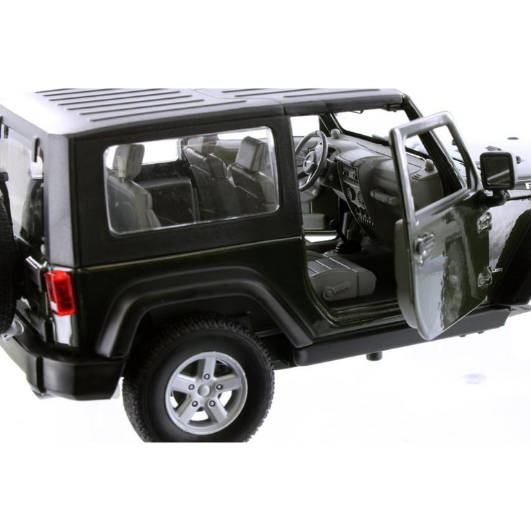 2007 Jeep Wrangler Rubicon Hardtop, Dark Green - Welly 2007 Jeep Wrangler Rubicon Hardtop, Dark Green - Welly