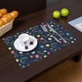 thumbnail image 2 of Placemat, Pioneer Flower Floral Print Pattern Place Mats Table Mat Set Of 2, PVC Washable Placemats for Party Kitchen Dining Decoration, 18x12 Inch, Fade Resistant, 2 of 6