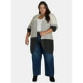 thumbnail image 2 of Terra & Sky Women's Plus Cable Knit Duster Cardigan, Midweight, Sizes 0X-5X, 2 of 5