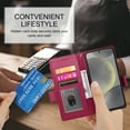 thumbnail image 2 of Allytechgroup Versatile Wallet Case for Samsung Galaxy  S24 FE, Stylish Flip Cover with Card Slots RFID Blocking Phone Case for Women Men, Winered, 2 of 6