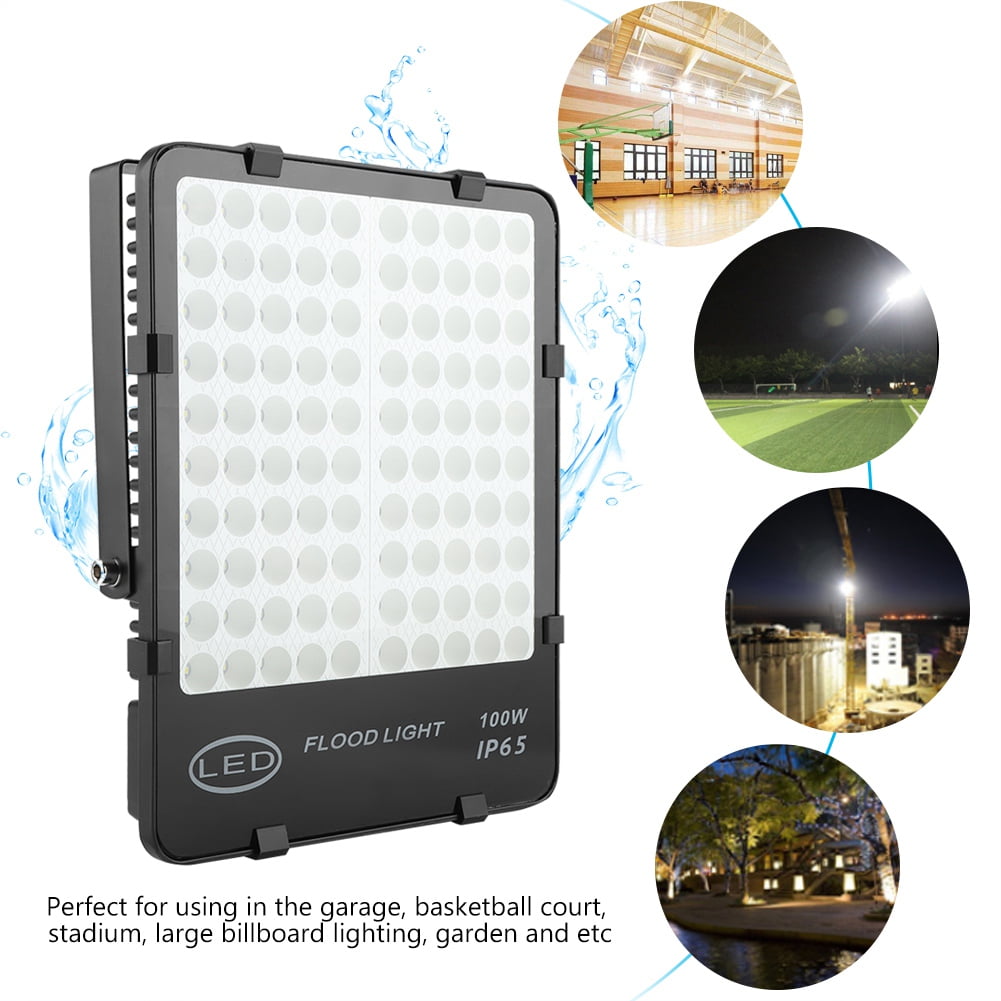OTVIAP Super Bright Outdoor Work Light,110V 100W LED Flood Lights Super