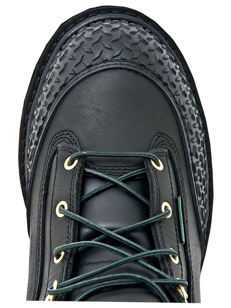 John Deere Black Leather Kiltie Lace-Up Steel Toe Boots Size 7 Like New! John Deere Work Boots Mens Steel Toe MET Lacer Dark Brown  main image 4