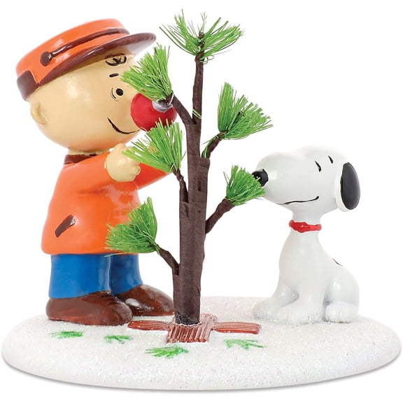 Peanuts Charlie Brown & Snoopy The Perfect Tree Figurine | Hand-Crafted & Hand-Painted 2.76 Inch