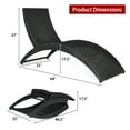 thumbnail image 2 of Gymax 2PCS Foldable Rattan Wicker Chaise Lounge Chair w/ Red Cushion Patio Outdoor, 2 of 10
