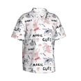thumbnail image 2 of Haiem Cute Magic Bunny Printed Hawaiian Shirt for Men - Men’s Casual Beach Summer Shirts - Stretch Fabric with Modern Fit-Large, 2 of 9