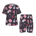 thumbnail image 1 of Fotbe Breast Cancer Awareness1 Pijama Estampada de 2 Piezas para Niños – Ropa de Dormir de Manga Corta Cómoda para Niños y Niñas, Camiseta y Shorts de Algodón-Large, 1 of 6