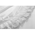 thumbnail image 4 of White Lace Ruffled Valance Curtain Toppers Kitchen Window Short Curtain Rod Pocket Cotton 60"X18" 1PC, 4 of 8