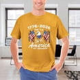 thumbnail image 4 of LAOLIUSN Men’s Women’s America 250th Anniversary T-Shirt 1776-2026 Patriotic Bald Eagle USA Flag Graphic Tee, 100% Cotton, S-4XL, 4 of 5