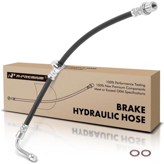 A-Premium Rear Driver Brake Hydraulic Hose Compatible with Select Subaru Models - Impreza 2008 2.5L, with Rear Drum Brakes, Naturally Aspirated Only