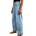 thumbnail image 6 of Barrel Jeans Women 2026 Floral Print Wide Leg Jeans Y2k Patchwork Baggy Boyfriend Denim Pants, 6 of 8