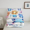 thumbnail image 5 of Erosebridal Cartoon Axolotl Bedding King Comforter Set,Kawaii Animal Comforters & Duvets,Cute Wildlife Comforter Sets King Size,Microfiber Ocean Room Decoration,Reversible,3pcs, 5 of 8