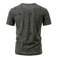 thumbnail image 4 of Men's Ripped Holes T Shirts Summer Retro Distressed Short Sleeve Casual Hipster Hip Hop Shirts Fashion Streetwear, 4 of 7