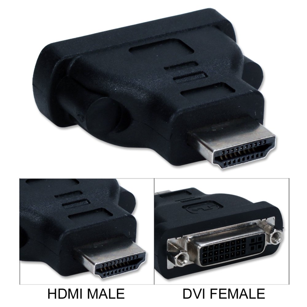 QVS High Speed HDMI/HDTV 720p/1080p HDMI Male to DVI Female Adaptor