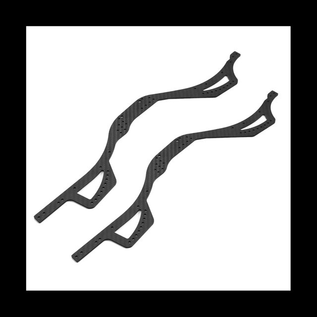 1 Par de Placas Laterales de Chasis de Fibra de Carbono para Piezas Mejoradas de Coche Axial SCX10 Pro SCX10Pro RC